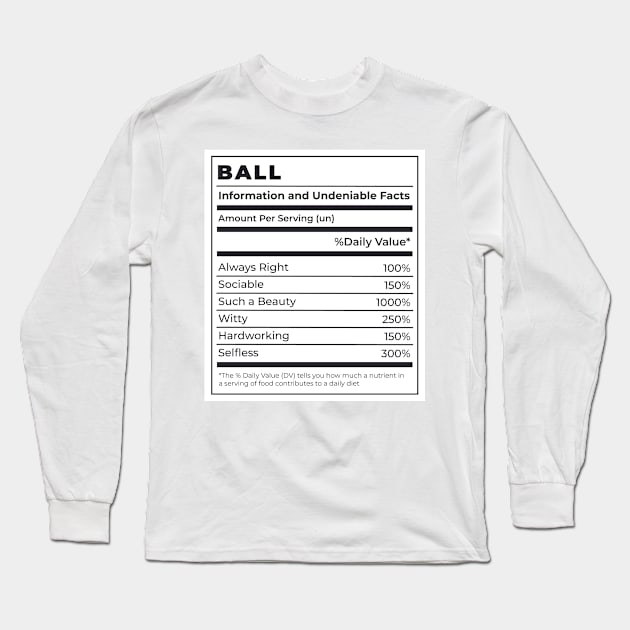 Ball Long Sleeve T-Shirt by The Urban Attire Co.